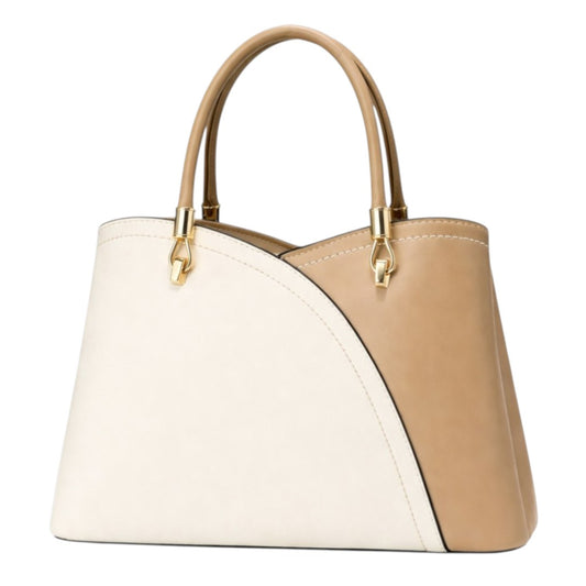 Fibez Elegant Leather Top Handle Handbag for Women