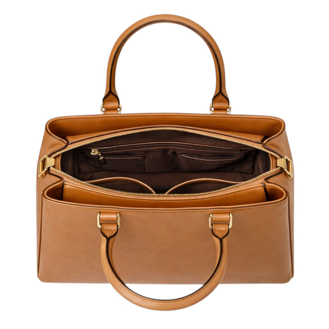 Fibez Elegant Patterned Leather Handbag
